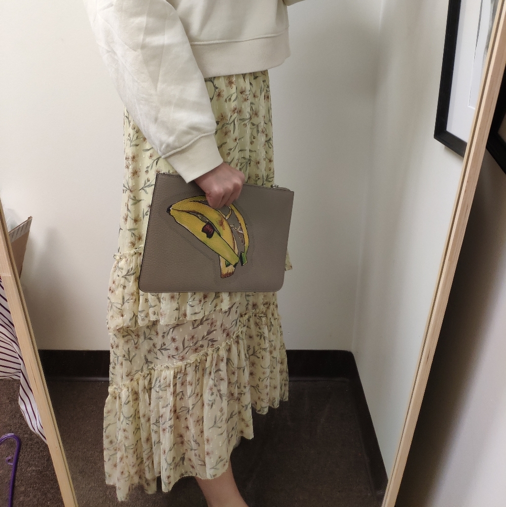 Fendi banana clutch bag